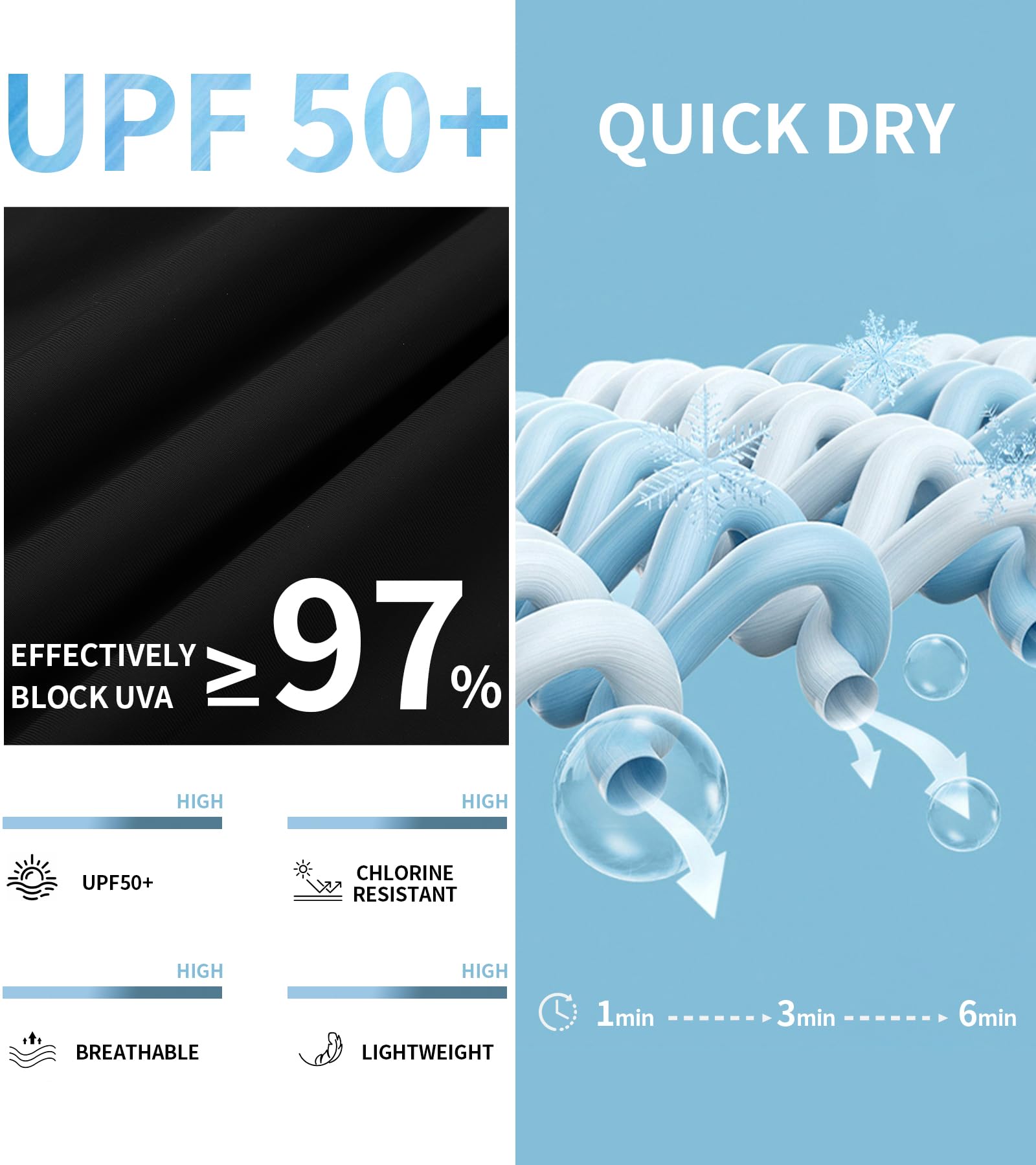 ANFILIA Women's 3" High Waisted Swim Shorts with Zipper Pockets Quick Dry Board Shorts Swimsuit Bottoms Built-in Brief - Image 5